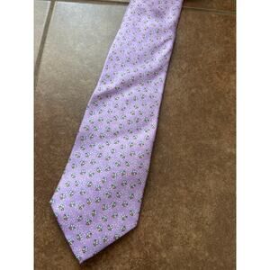 Pierre Cardin 100% silk bee printed light purple lavender tie